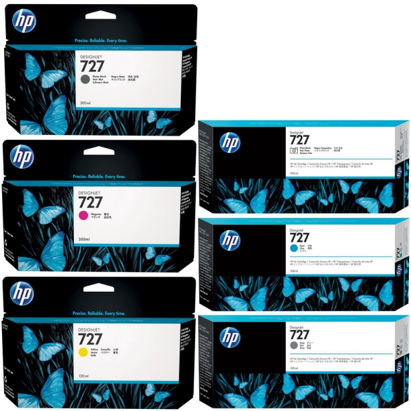 HP-727-C-M-Y-MBK-PBK-GY-Multipack-Extra-High-Capacity-Ink-Cartridges